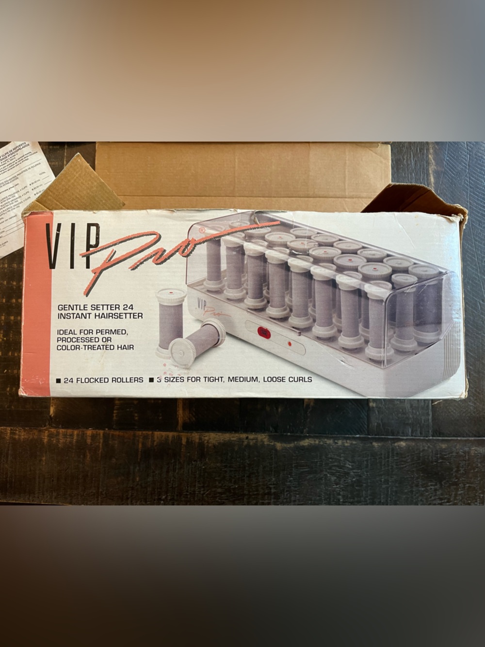 VIP Pro VINTAGE Gentle Setter Hot Hair Rollers Velvet Flocked Hair Pins Works